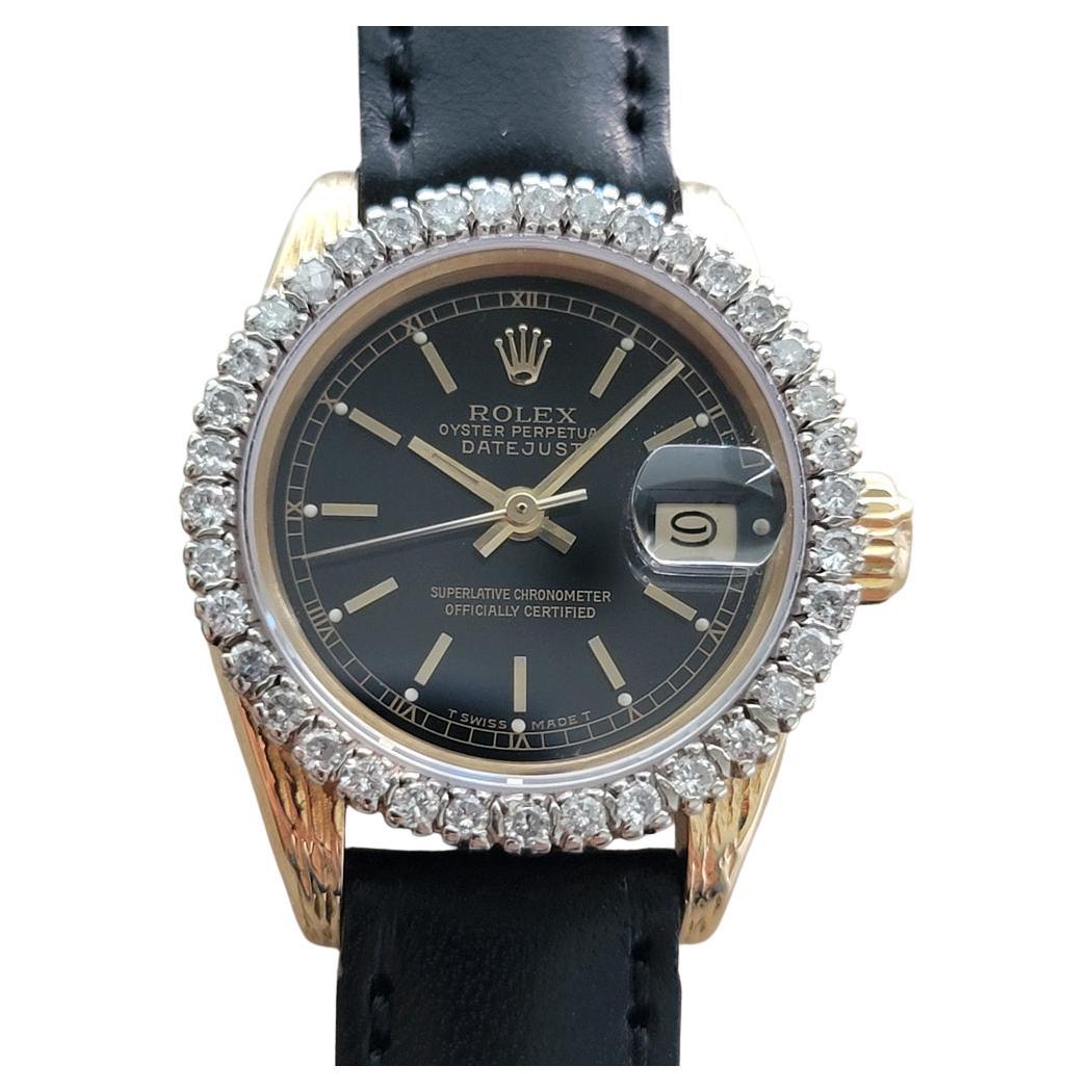 Rolex Oyster Ref 6901 18k Solid Gold Lady Datejust 26mm Automatic 1970s RA630 For Sale