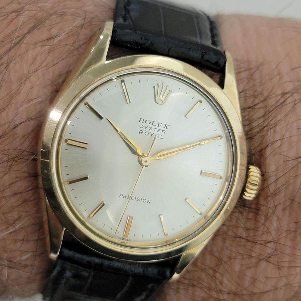 Rolex Oyster Royal Precision 6426 34mm Gold Capped Mens Manual Wind 1960s RA546 For Sale 8