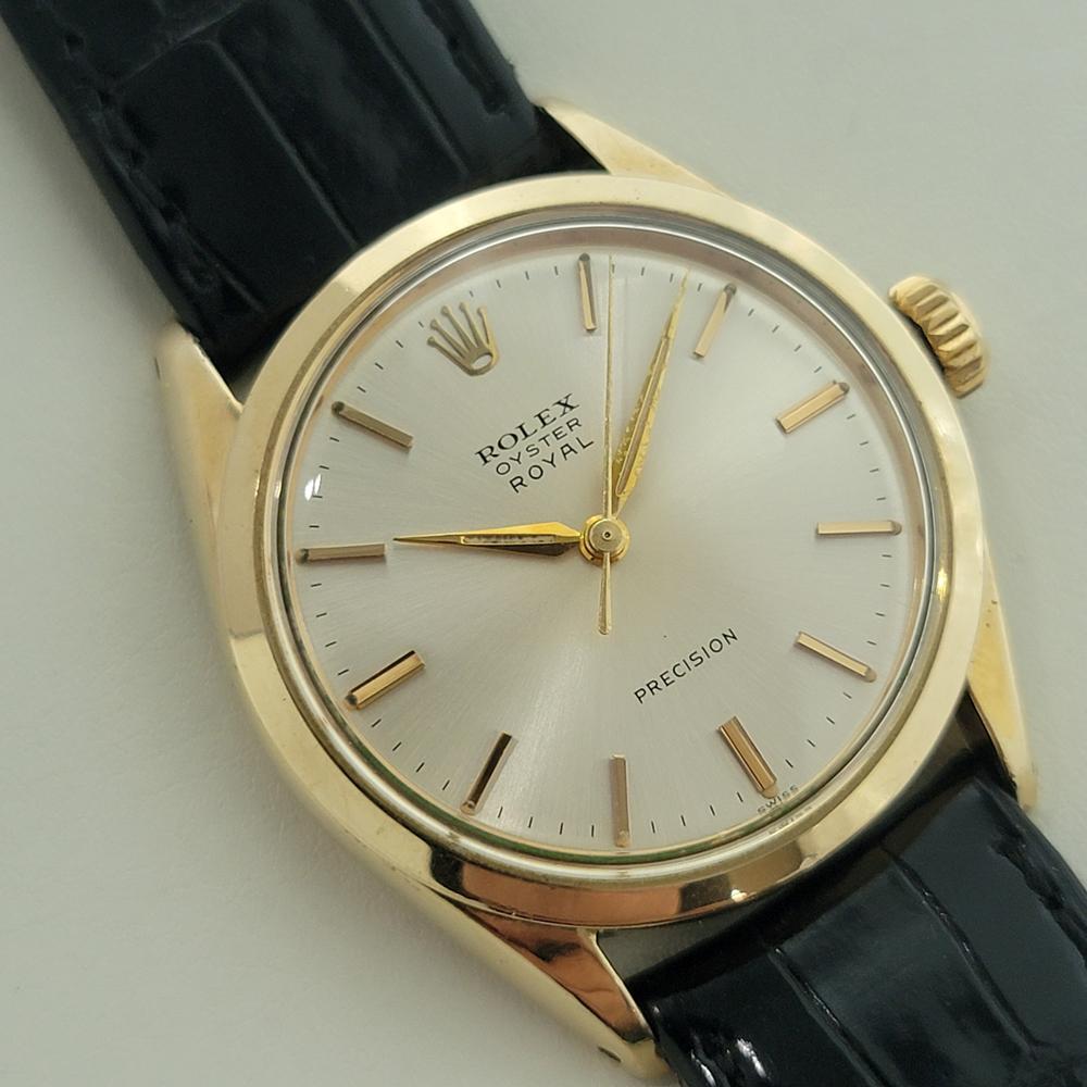 Contemporary Rolex Oyster Royal Precision 6426 34mm Gold Capped Mens Manual Wind 1960s RA546 For Sale