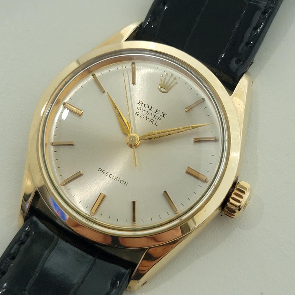 Rolex Oyster Royal Precision 6426 34mm Gold Capped Mens Manual Wind 1960s RA546 In Excellent Condition For Sale In Beverly Hills, CA