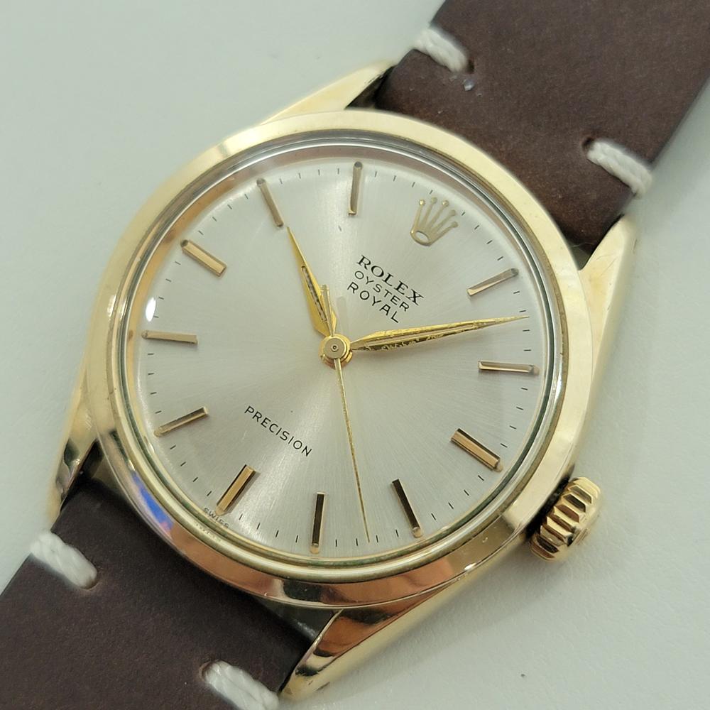 Rolex Oyster Royal Precision 6426 34mm Gold Capped Mens Manual Wind 1960s RA546B In Excellent Condition For Sale In Beverly Hills, CA