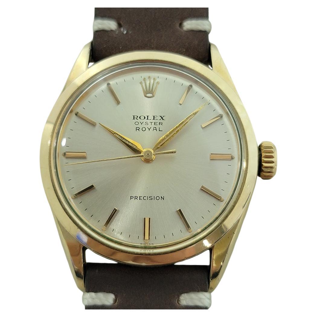 Rolex Oyster Royal Precision 6426 34mm Gold Capped Mens Manual Wind 1960s RA546B For Sale