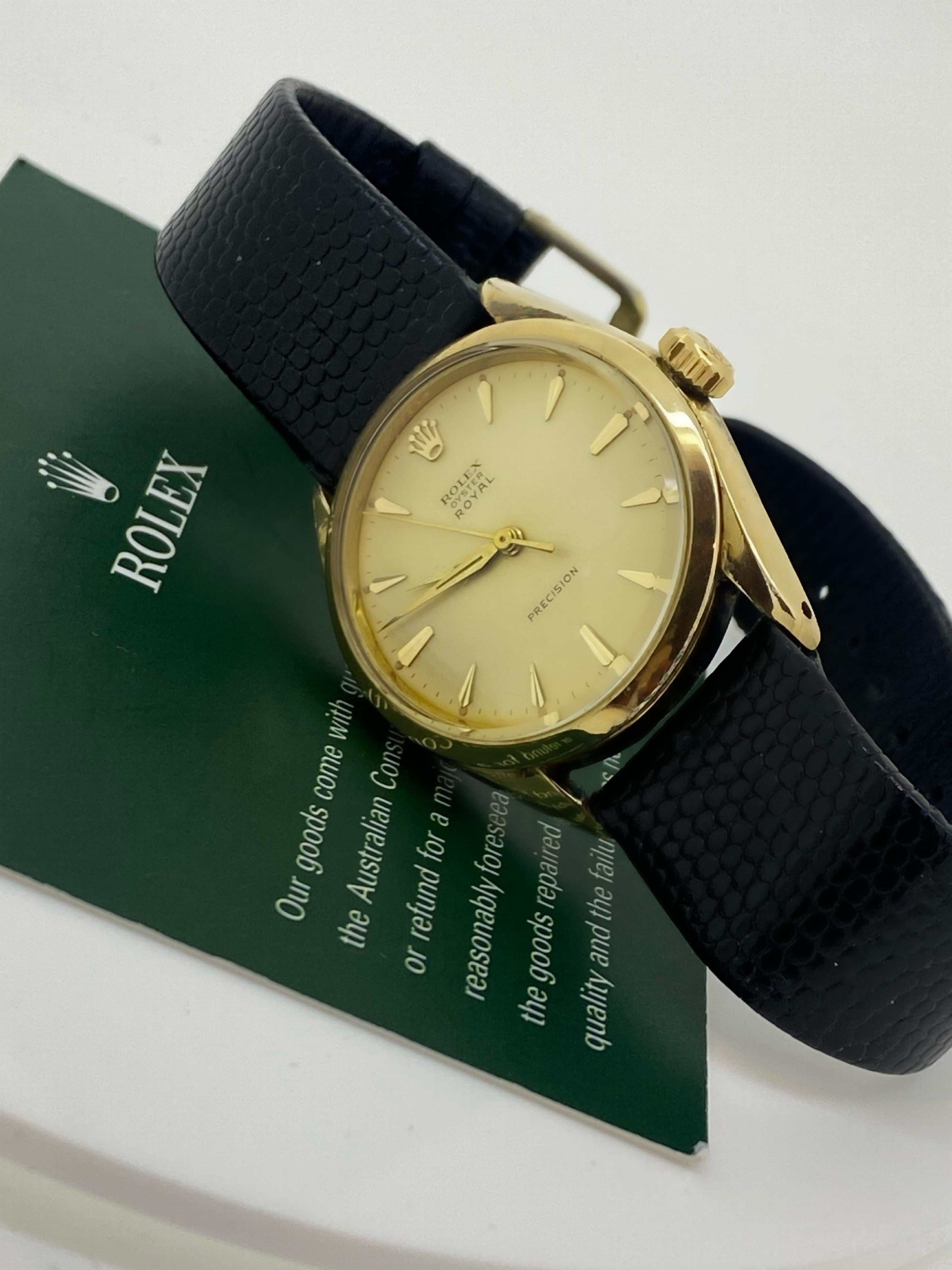 Retro Rolex Oyster Royal Precision ref 6426 18K Gold Electroplated c1961 Mens' Watch