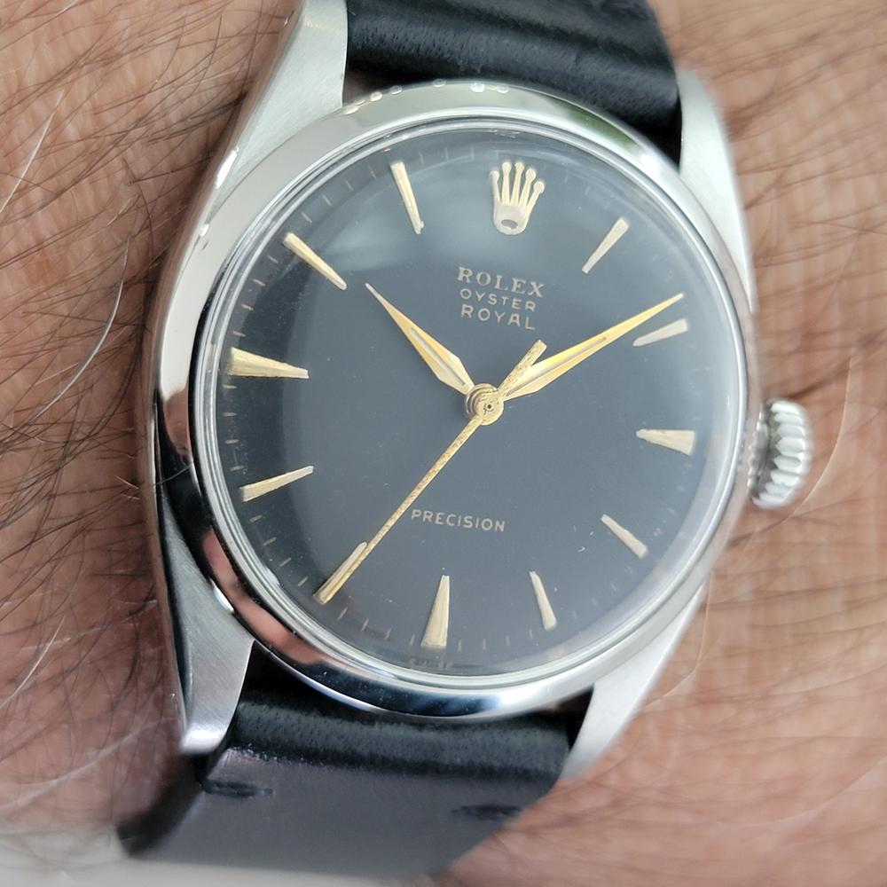 Rolex Oyster Royal Precision Ref 6426 34mm Mens 1950s Vintage Hand Wind RA681B en venta 8