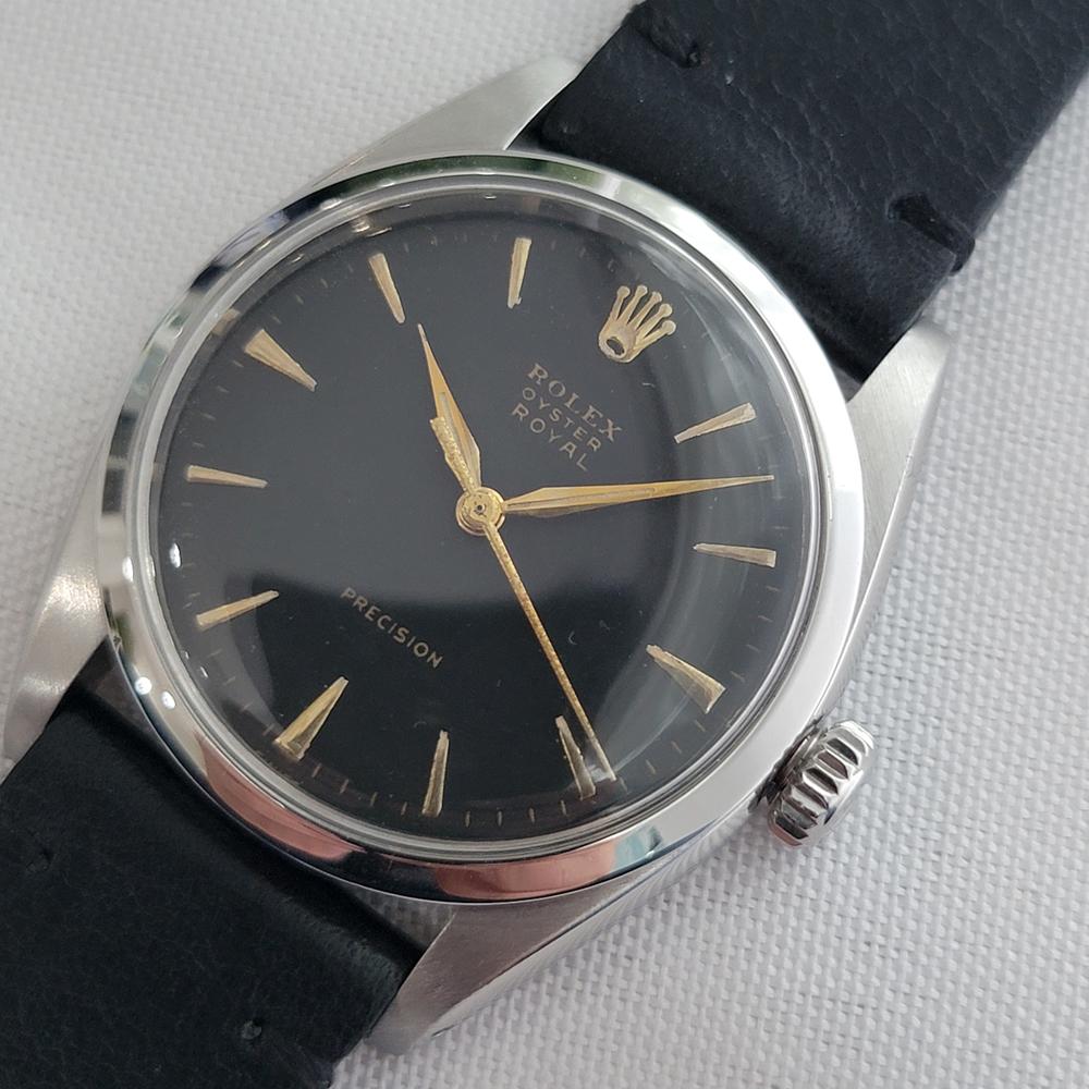 Rolex Oyster Royal Precision Ref 6426 34mm Mens 1950s Vintage Hand Wind RA681B en Excelente estado para la venta en Beverly Hills, CA