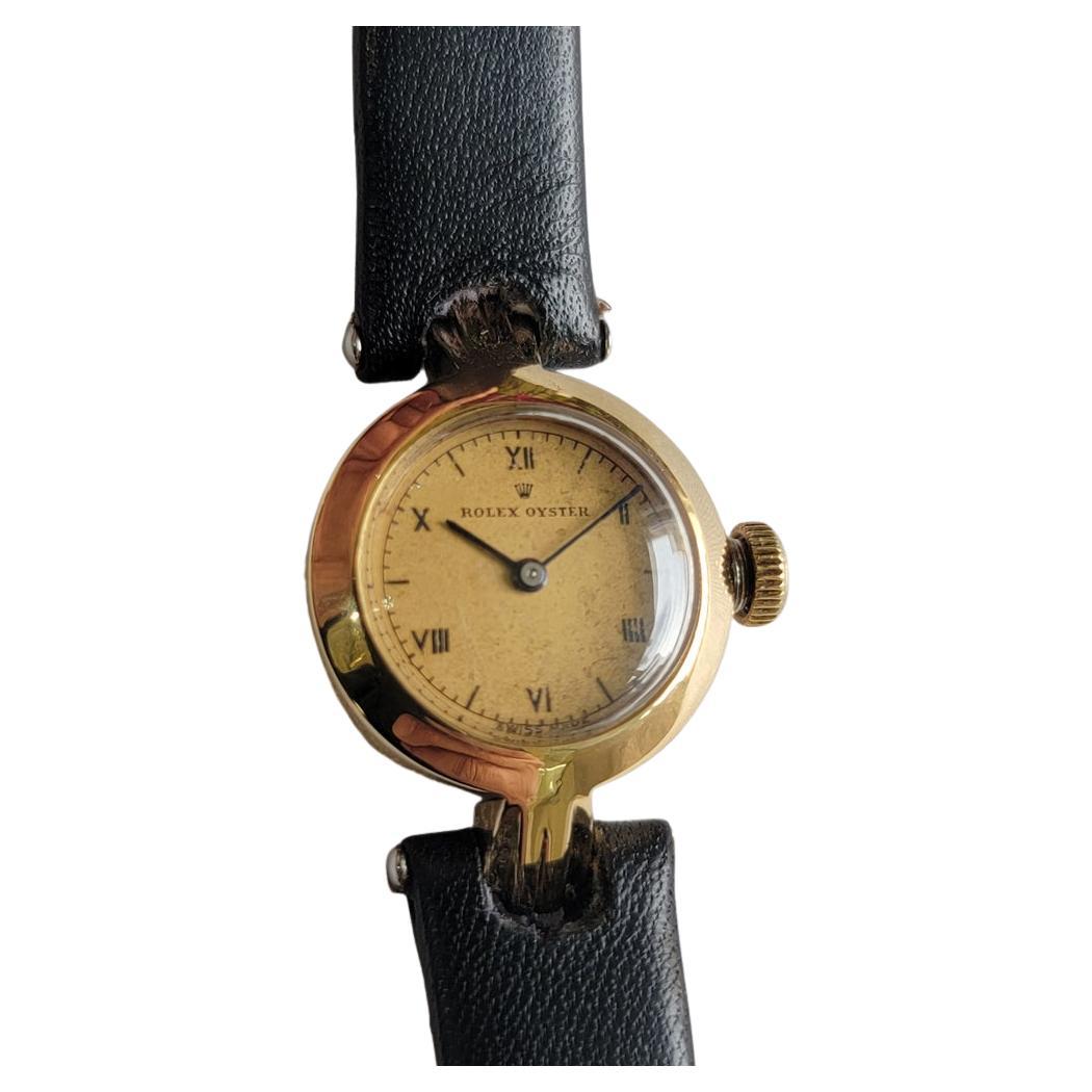 Rolex Oyster Solid 18k Gold Ladies 1930s Manual Wind Cocktail Watch RA639