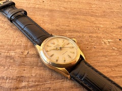 Rolex Oyster Speedking 6418 Waffle Dial Gold Top 31mm Precision 50's Watch