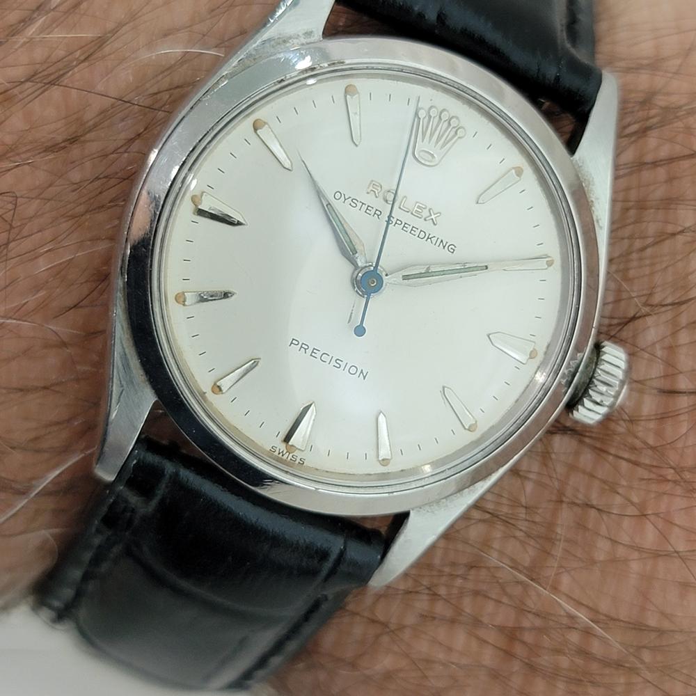 Rolex Oyster Speedking Precision Ref 6420 30mm Midsize Manual Wind 1950s RA571 For Sale 8
