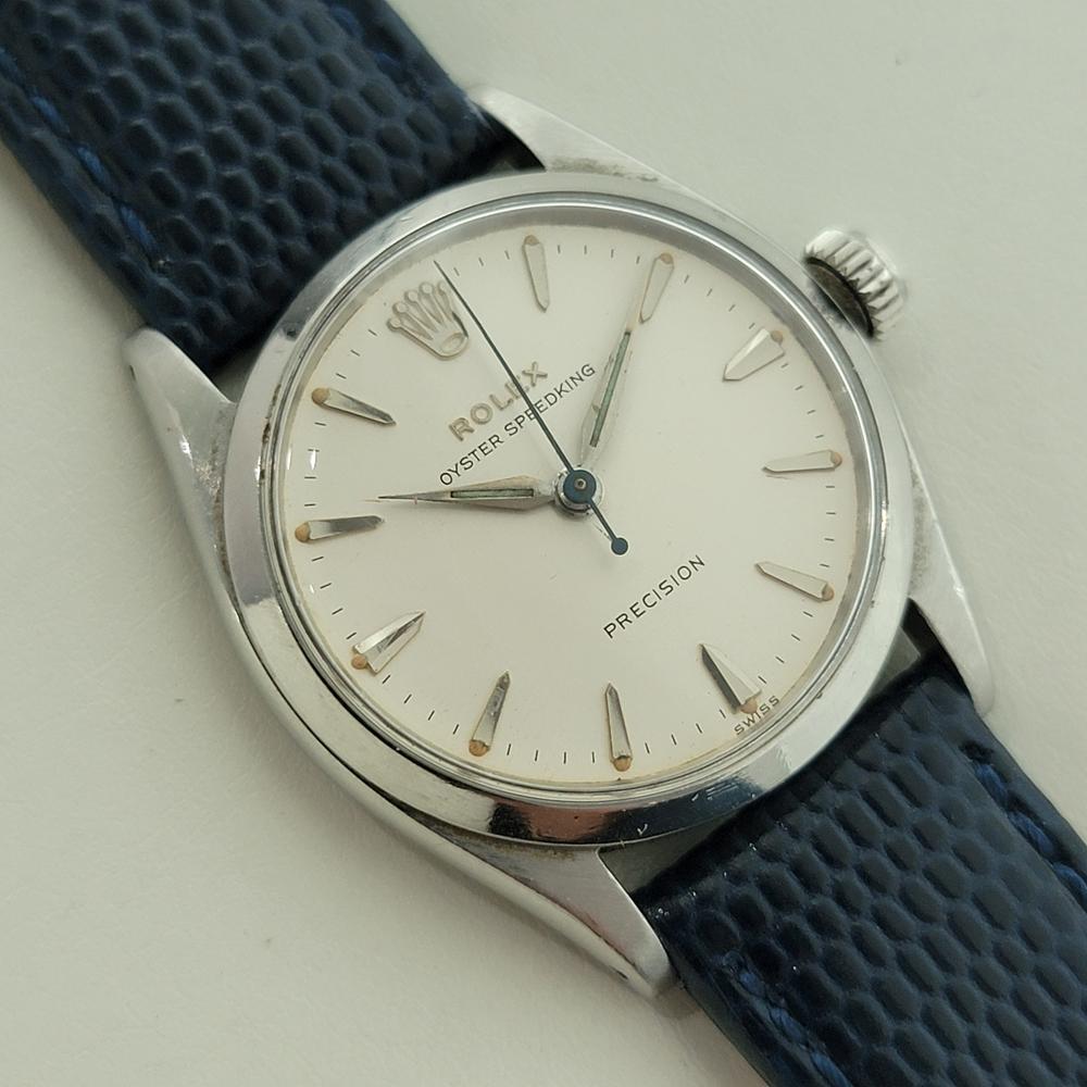 Rolex Oyster Speedking Precision Ref 6420 30mm Midsize Manual Wind 1950s RA571 Excellent état - En vente à Beverly Hills, CA