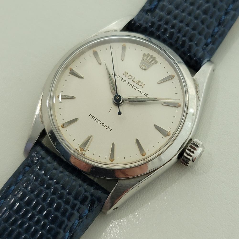 Rolex Oyster Speedking Precision Ref 6420 30mm Midsize Manual Wind 1950s RA571 Unisexe en vente