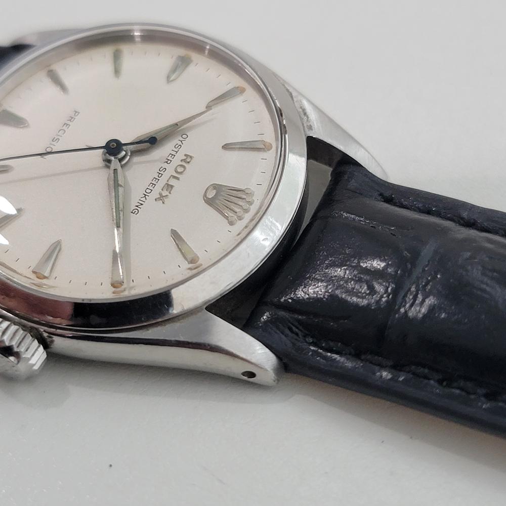 Rolex Oyster Speedking Precision Ref 6420 30mm Midsize Manual Wind 1950s RA571 For Sale 2