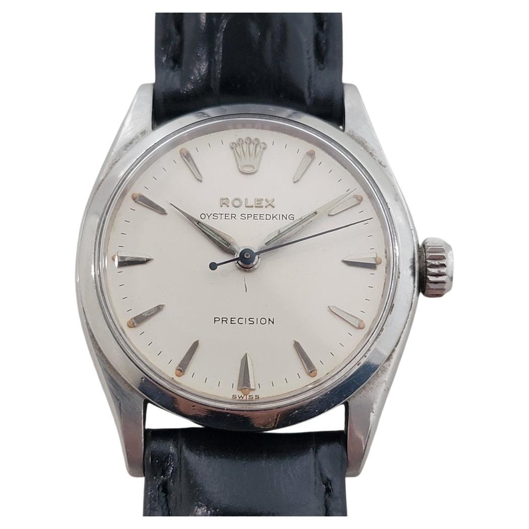 Rolex Oyster Speedking Precision Ref 6420 30mm Midsize Manual Wind 1950s RA571 For Sale