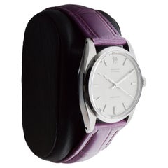 Rolex Oyster aus Edelstahl mit maßgefertigtem, versilbertem, gebürstetem Zifferblatt, um 1960