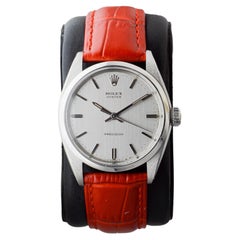 Rolex Oyster Stainless Steel with Custom Made Silvered Brushed Dial circa 1960's