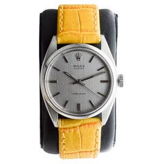 Rolex Oyster Stainless Steel with Custom Made Silvered Brushed Dial circa 1960's
