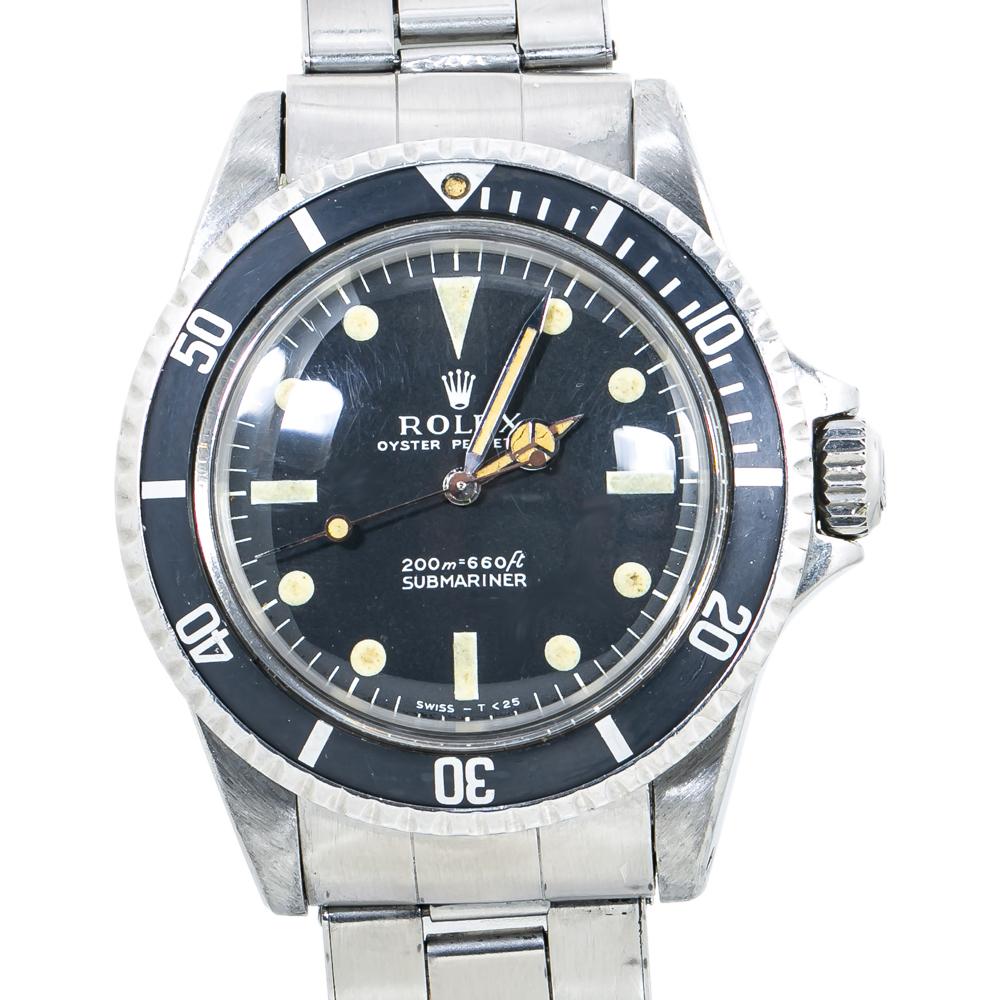 Contemporain Première montre Rolex Oyster Submariner 5513 1.6MAutomatic Vintage Matte Dial Meters