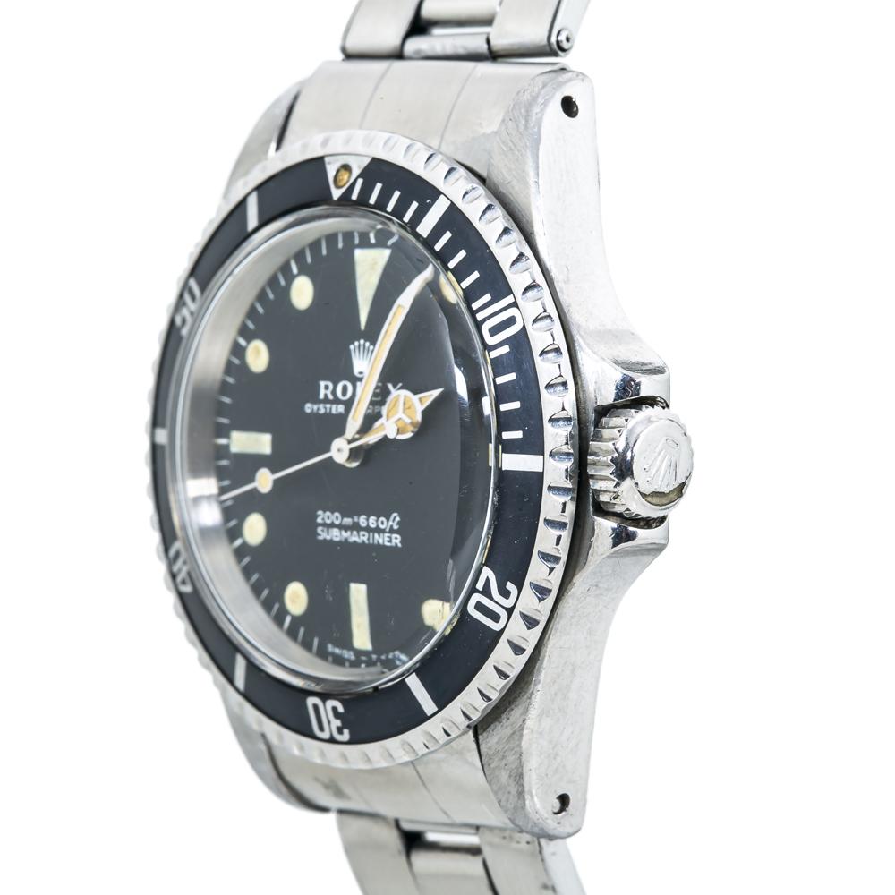 Première montre Rolex Oyster Submariner 5513 1.6MAutomatic Vintage Matte Dial Meters Bon état à Miami, FL