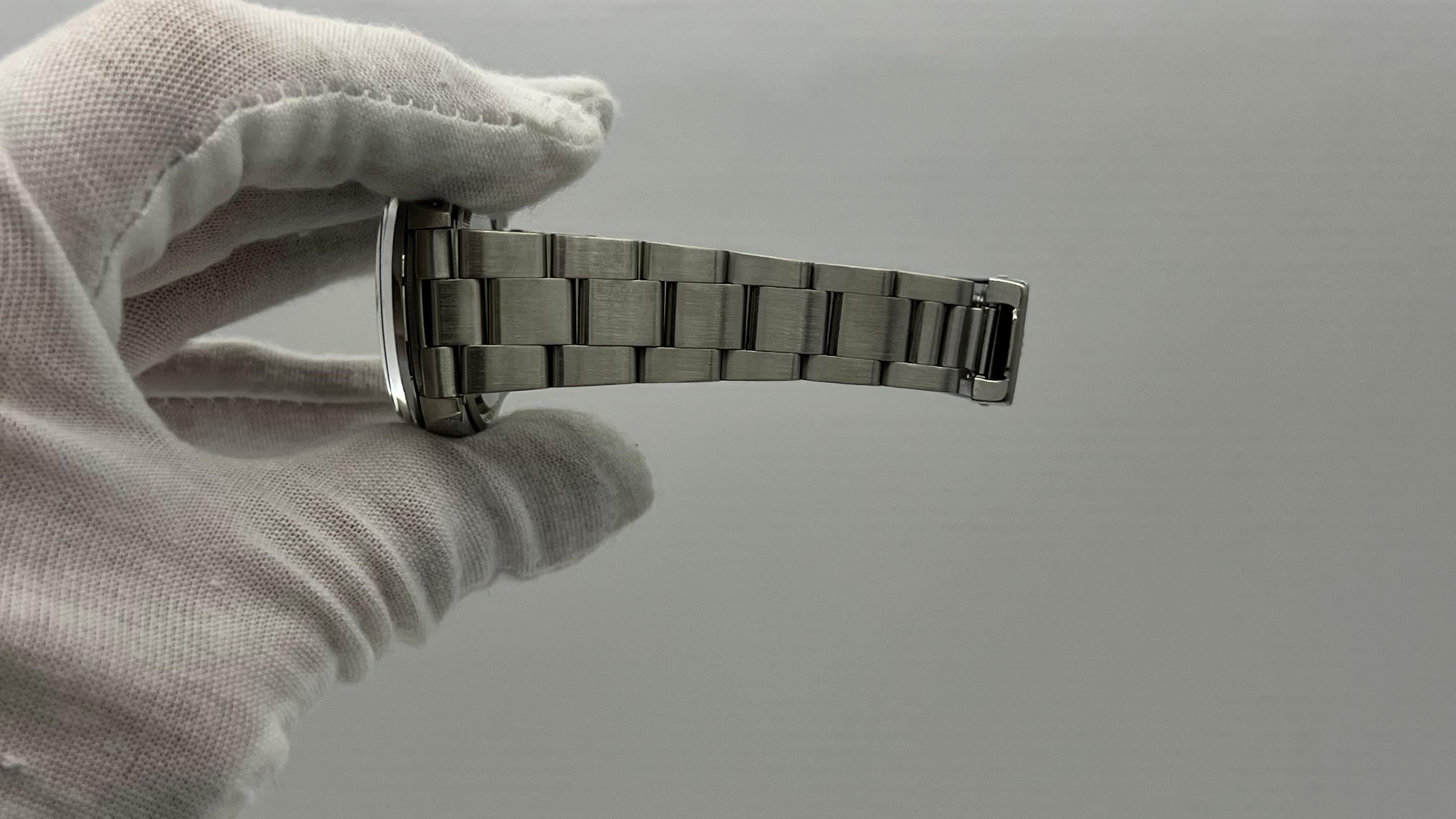 Rolex Oysterdate 6694 34mm Seltenes Nalco Blaues Zifferblatt Edelstahl 9