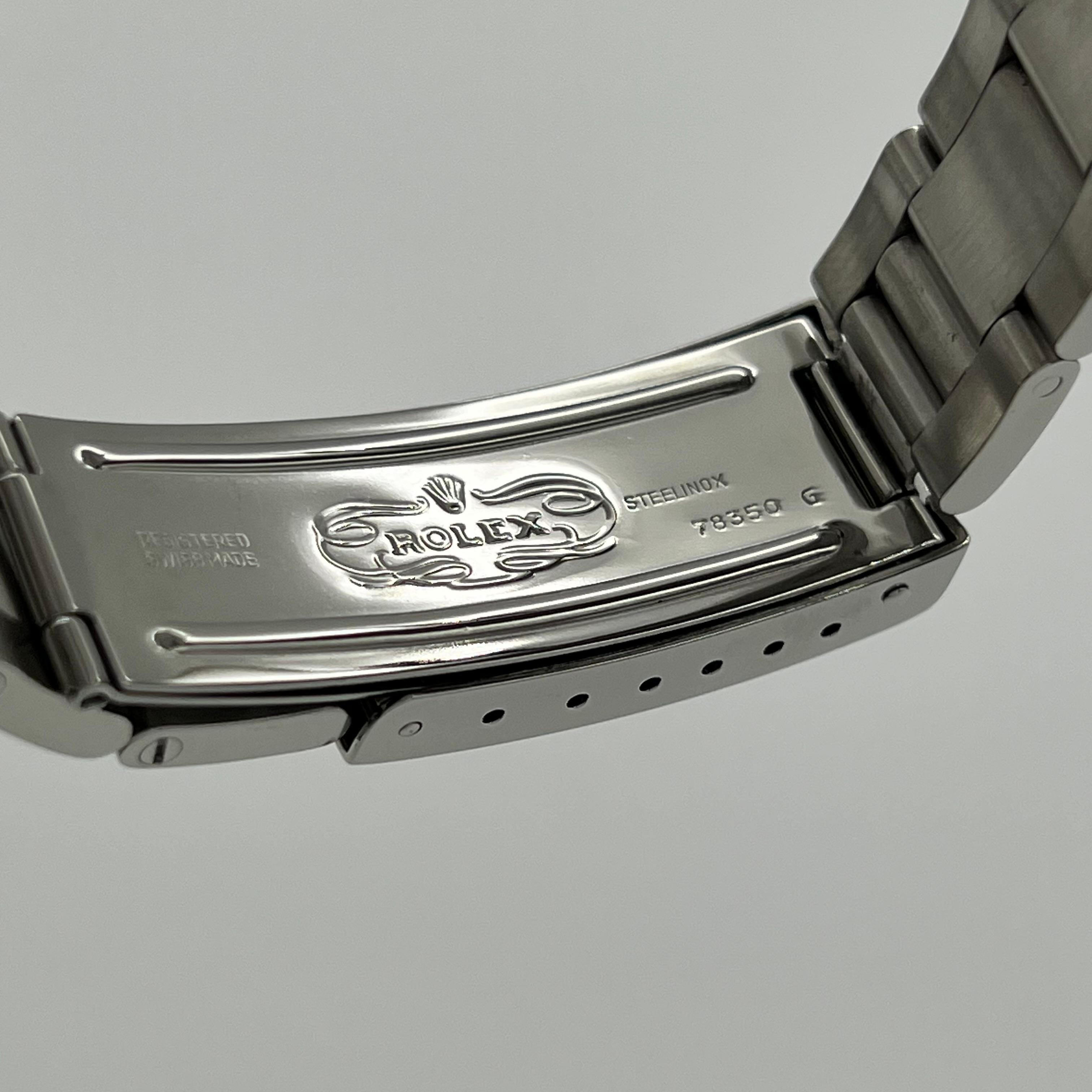 Rolex Oysterdate 6694 34mm Seltenes Nalco Blaues Zifferblatt Edelstahl 3