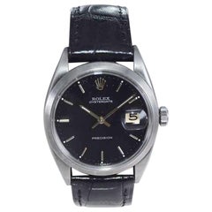 Rolex Oysterdate Black Dial Watch, circa 1969 with a Custom Carbonized Finish