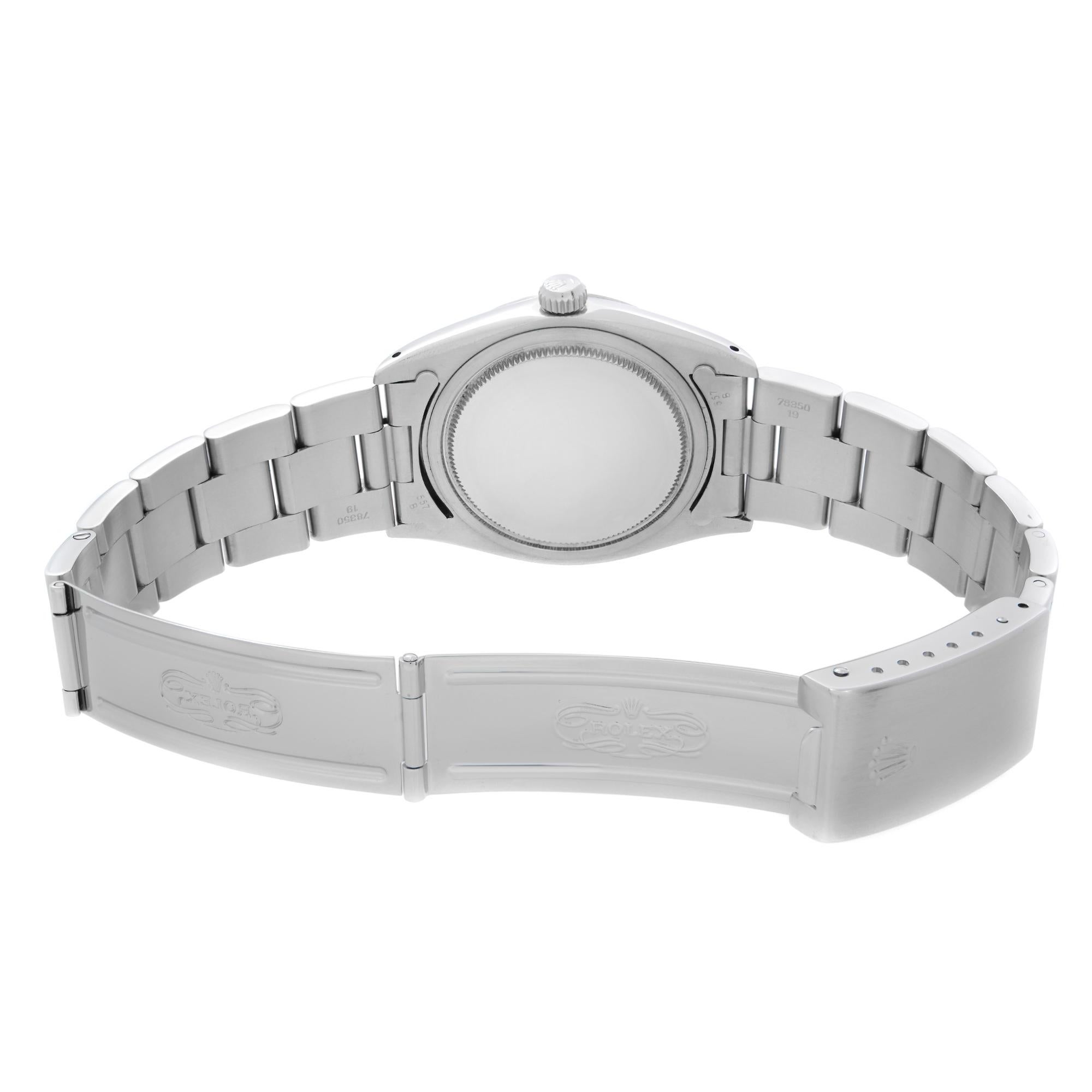 Rolex Oysterdate Precision Steel Silver Dial Manual Wind Mens Watch 6694 2