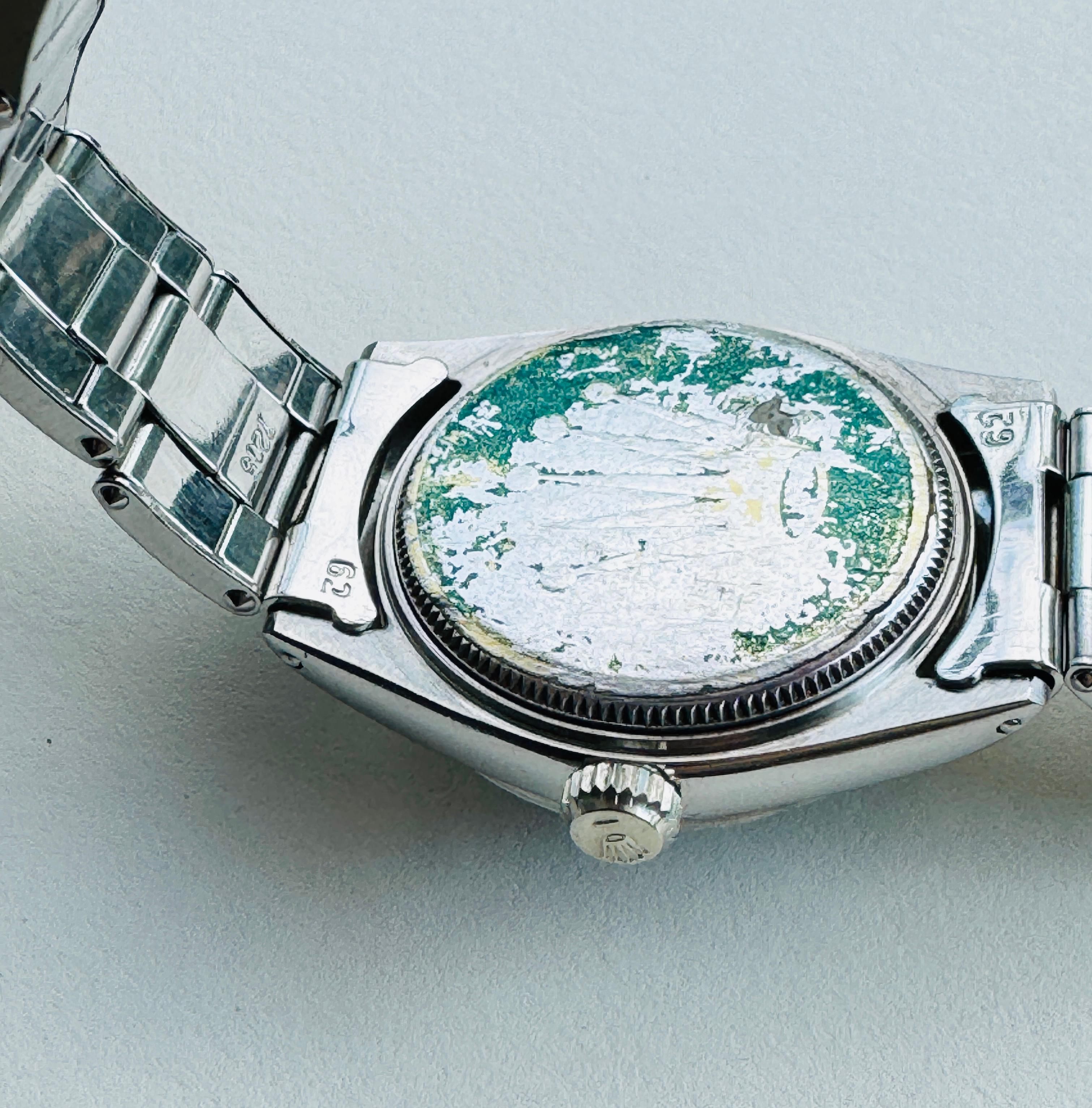 Rolex Oysterdate Precision 6466 Schwarzes Zifferblatt Seltene ausgezeichneter Zustand Uhr 4