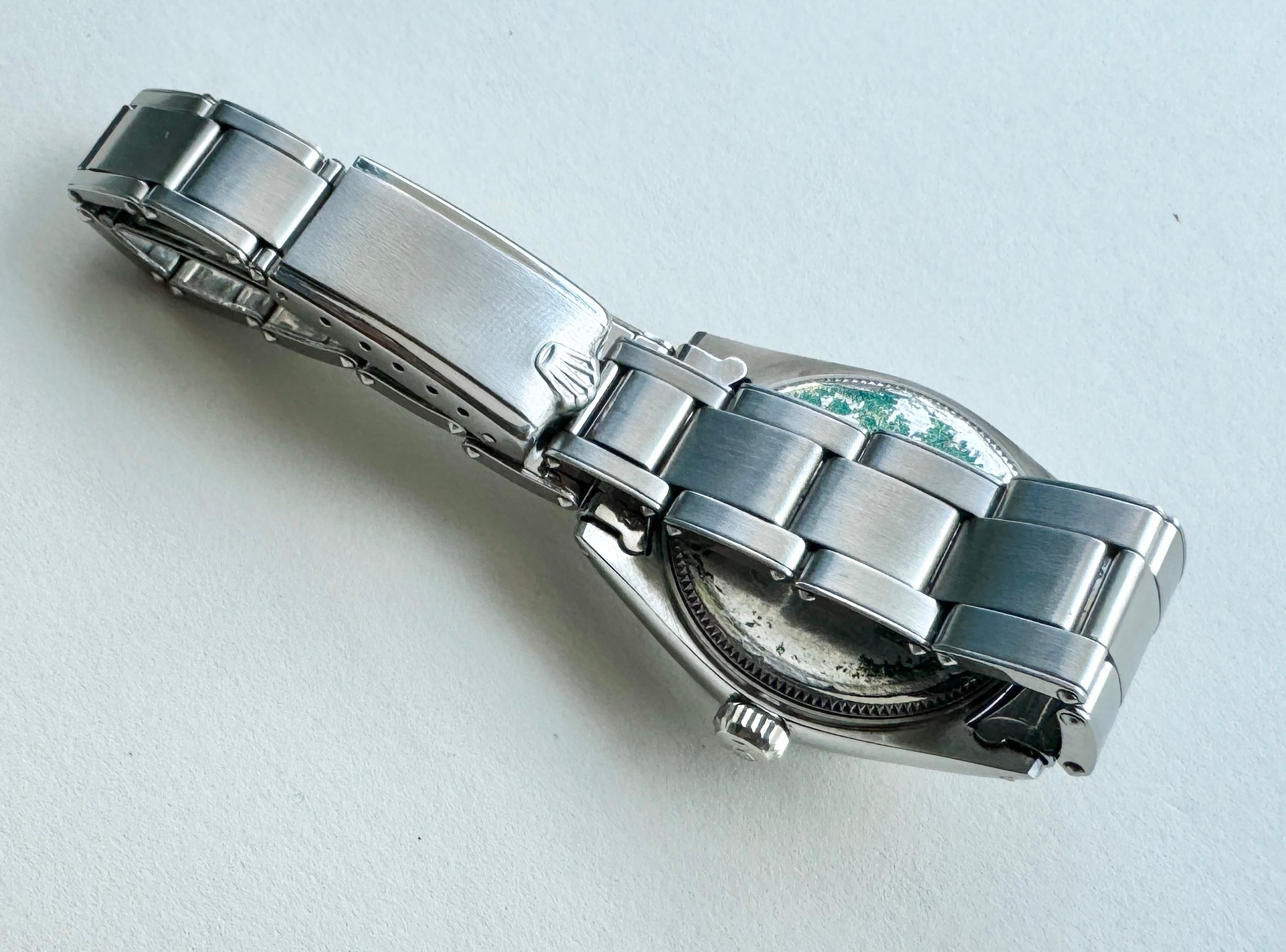 Rolex Oysterdate Precision 6466 Schwarzes Zifferblatt Seltene ausgezeichneter Zustand Uhr 5