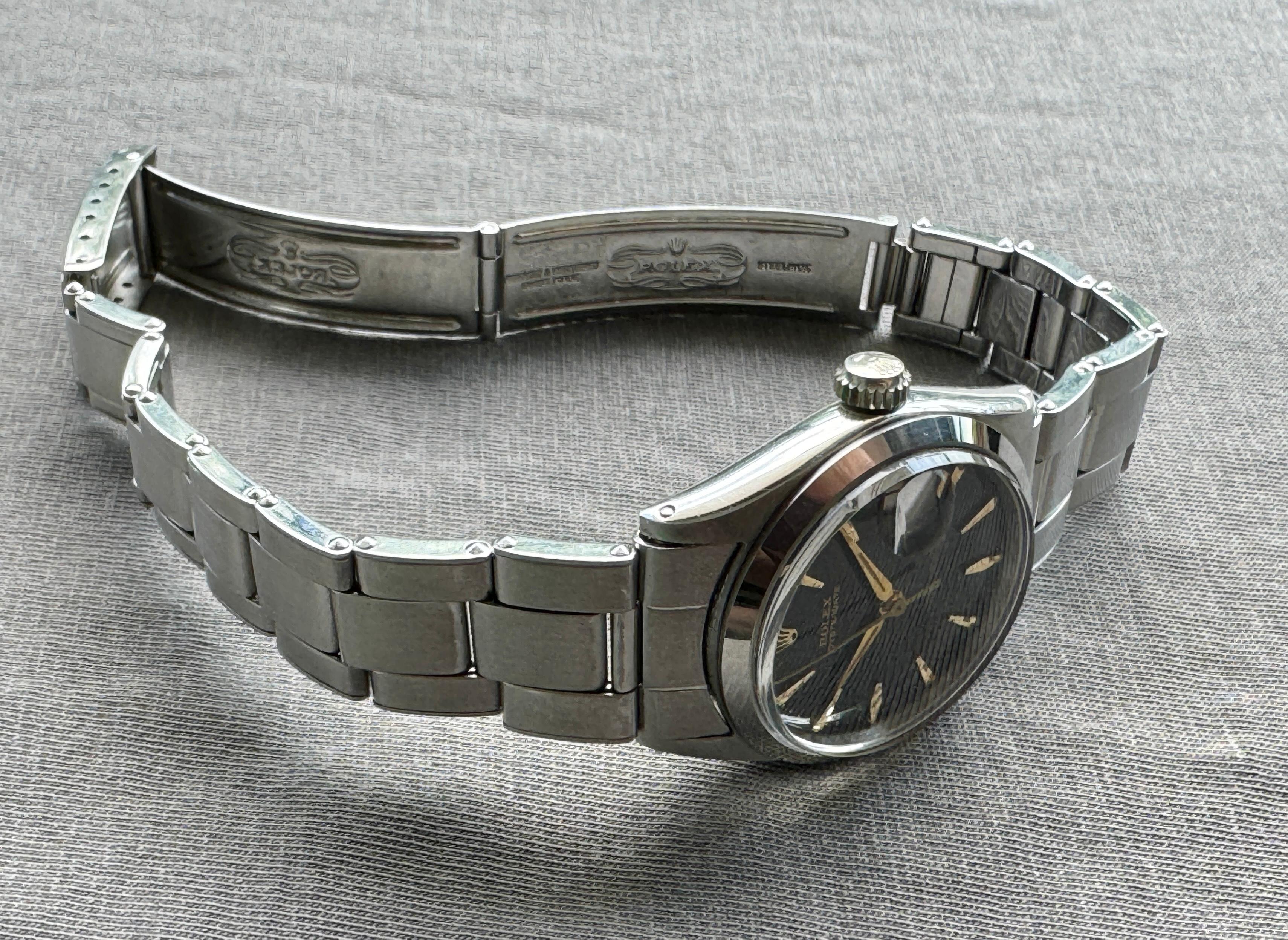 Rolex Oysterdate Precision 6466 Schwarzes Zifferblatt Seltene ausgezeichneter Zustand Uhr 7