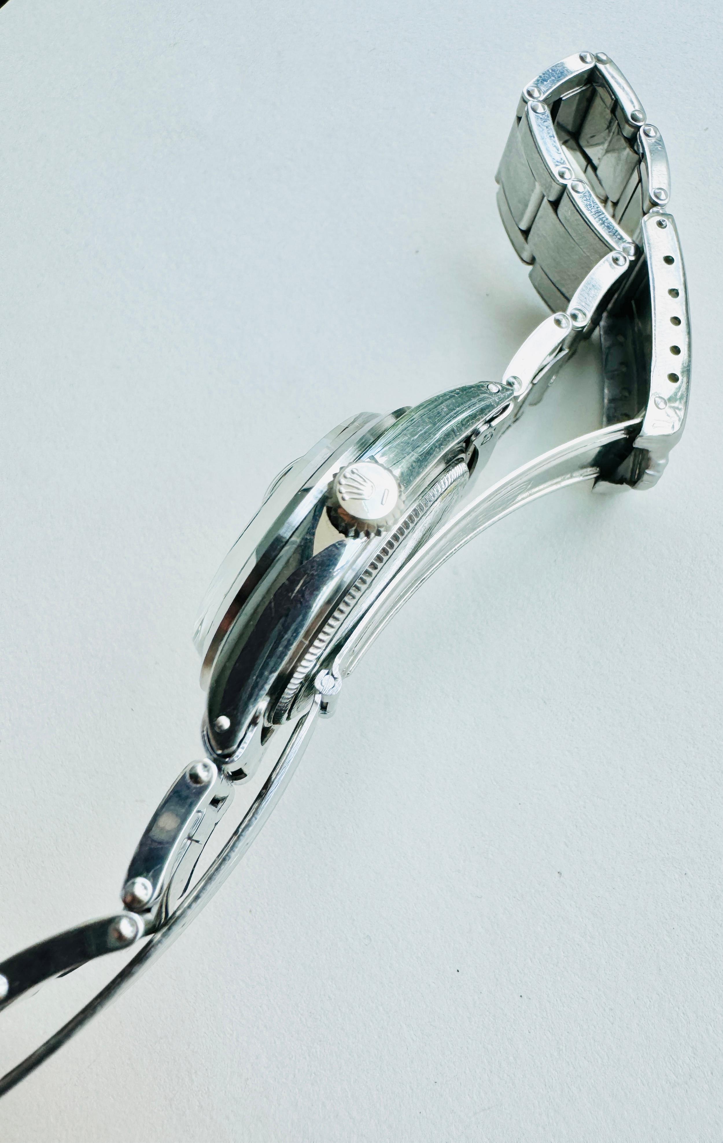 Rolex Oysterdate Precision 6466 Schwarzes Zifferblatt Seltene ausgezeichneter Zustand Uhr 1