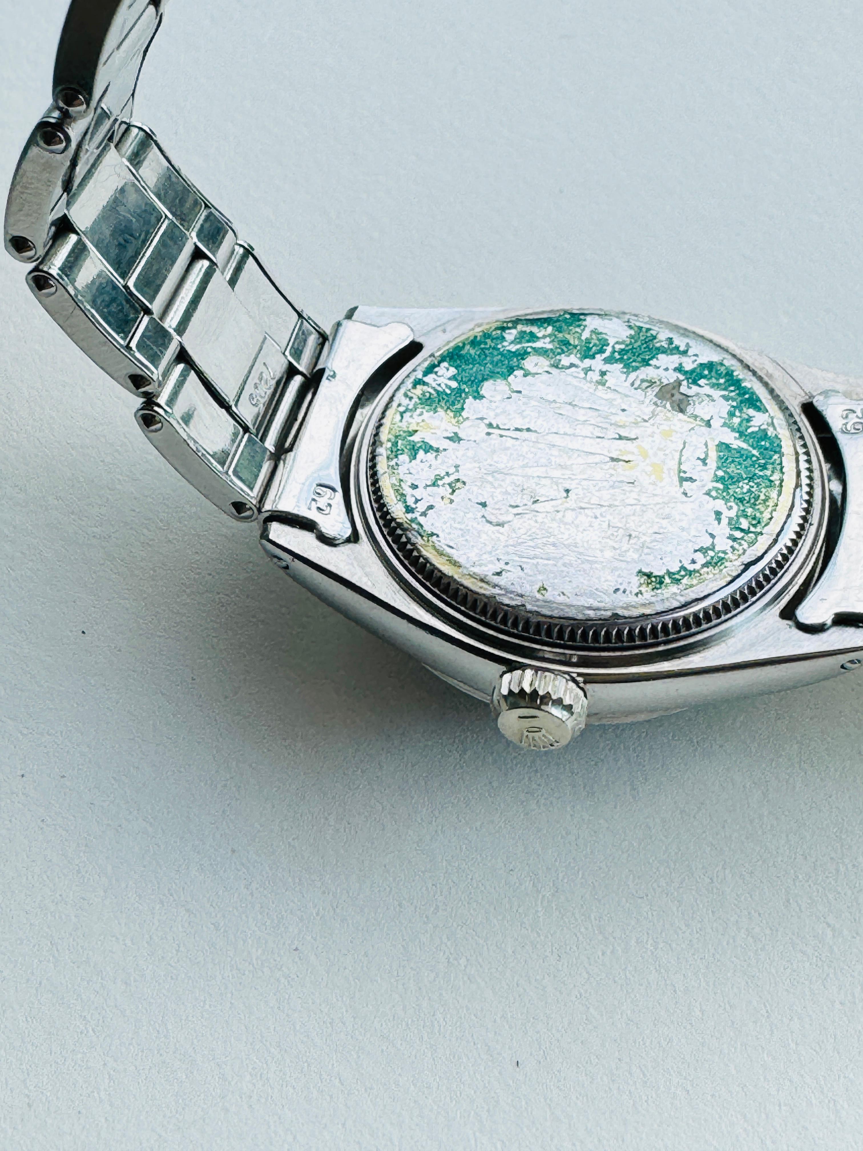 Rolex Oysterdate Precision 6466 Schwarzes Zifferblatt Seltene ausgezeichneter Zustand Uhr 3