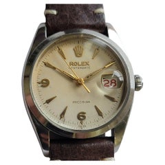 Rolex Oysterdate Precision 6494 34mm Hombre 1950 Viento Manual Ruleta Fecha RA191C
