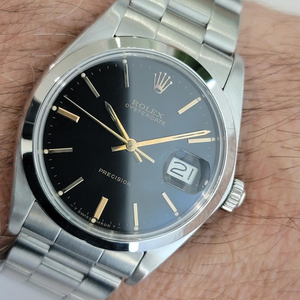 Rolex Oysterdate Precision 6694 34mm Mens 1980s Hand Wind All Original RA683 en vente 10