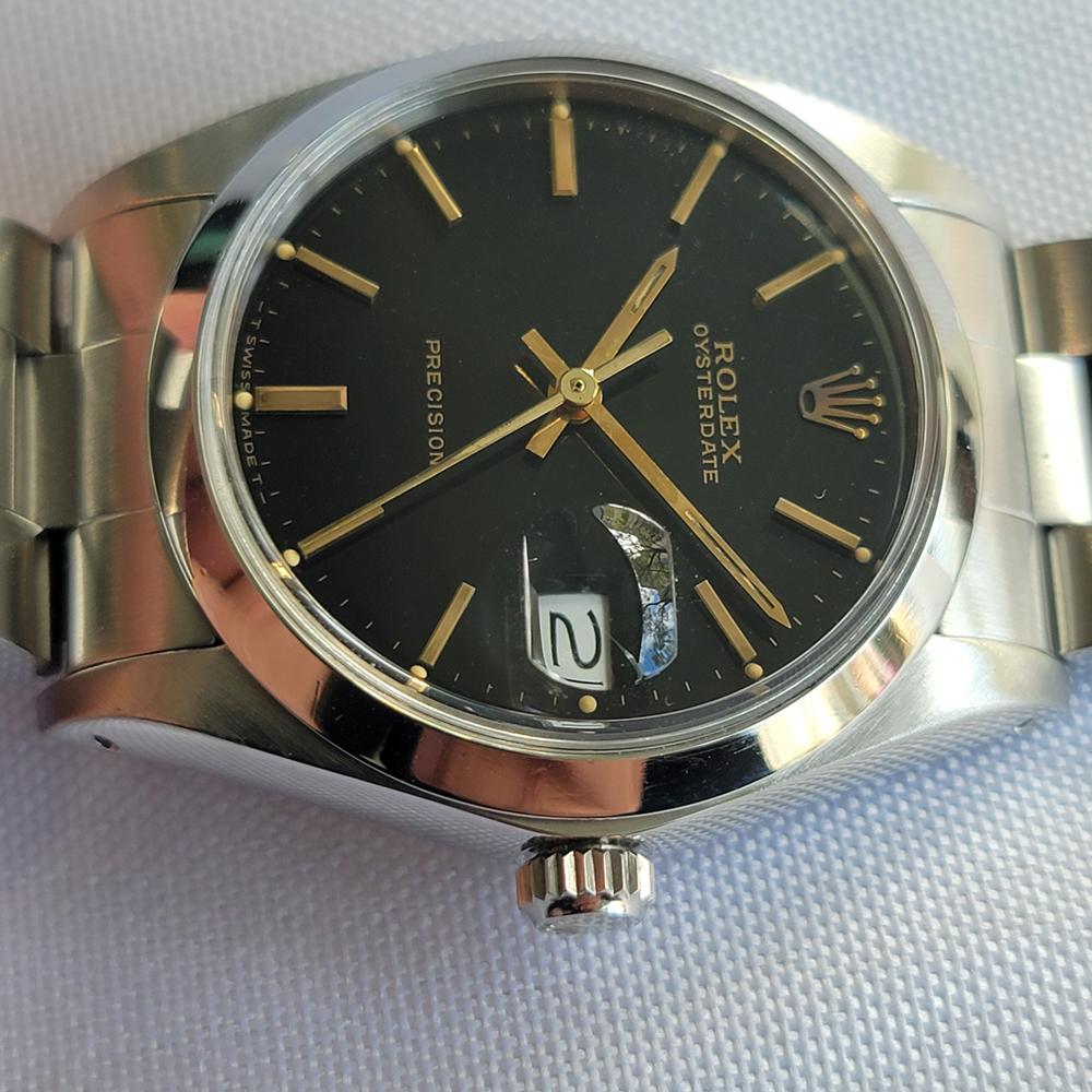 Rolex Oysterdate Precision 6694 34mm Mens 1980s Hand Wind All Original RA683 en vente 1
