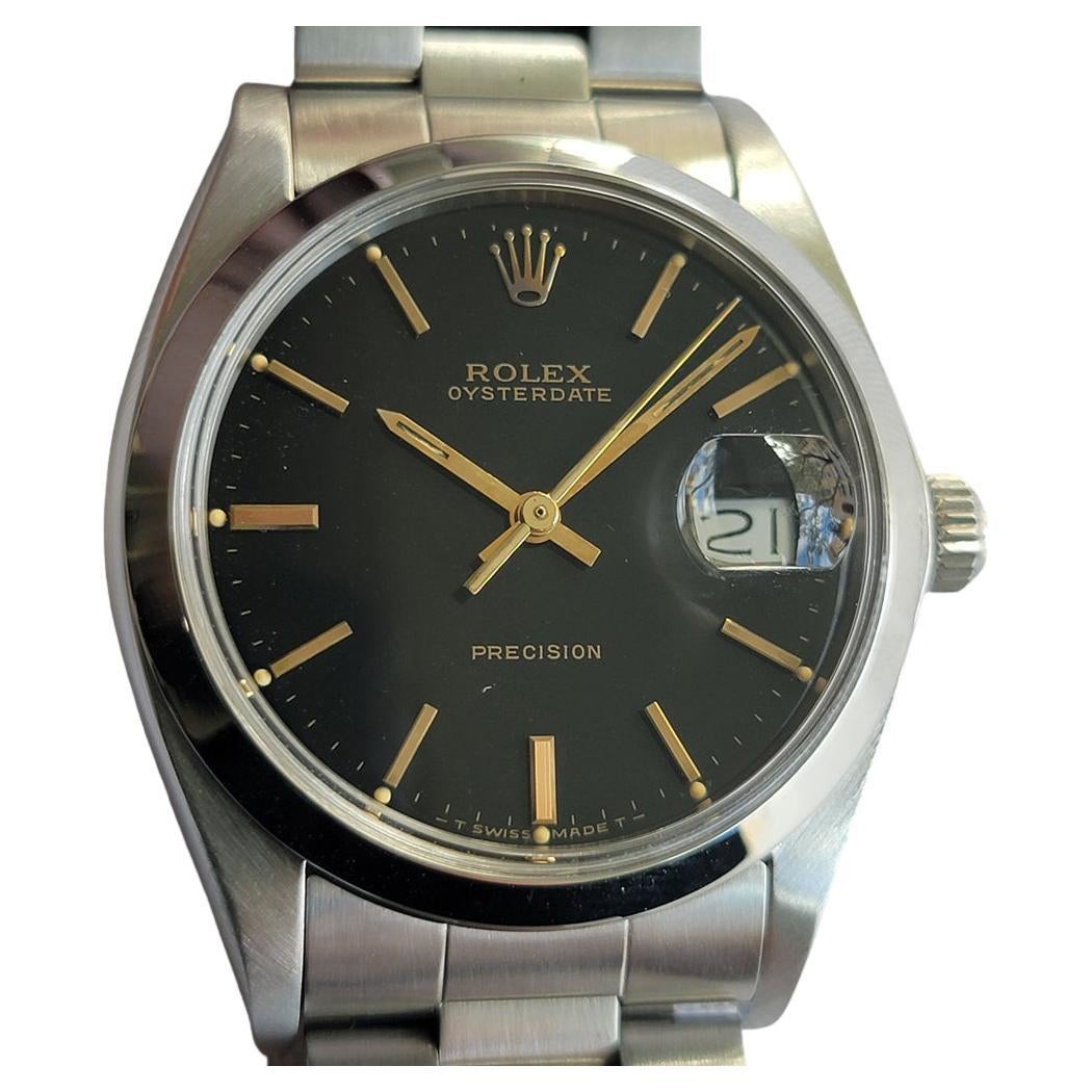 Rolex Oysterdate Precision 6694 34mm Mens 1980s Hand Wind All Original RA683