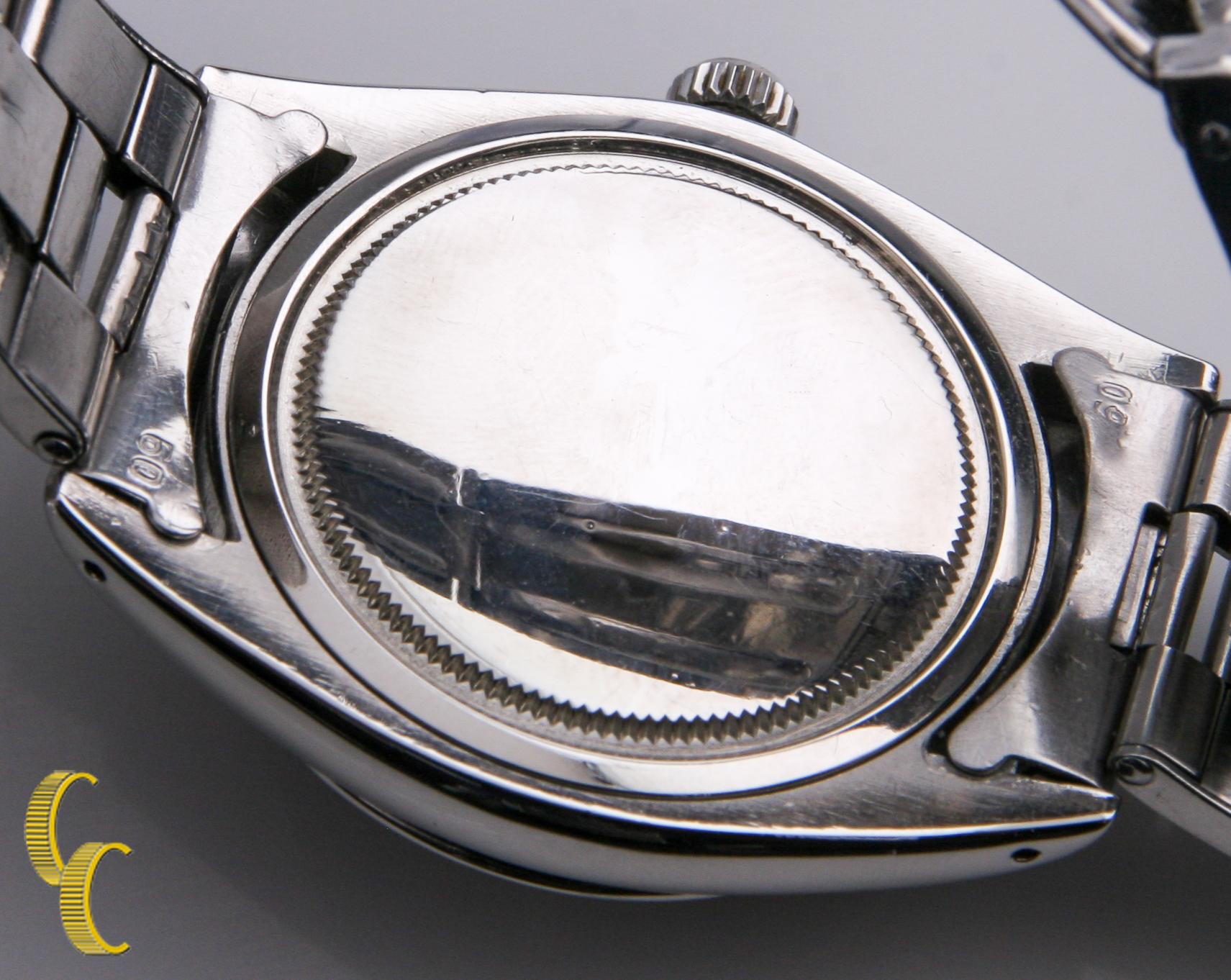 Rolex Oysterdate Precision Montre en acier inoxydable avec cadran tropical marron pour hommes 6694 État moyen - En vente à Sherman Oaks, CA