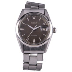 Rolex Oysterdate Precision 6694 Orologio da uomo in acciaio inossidabile Quadrante marrone tropicale
