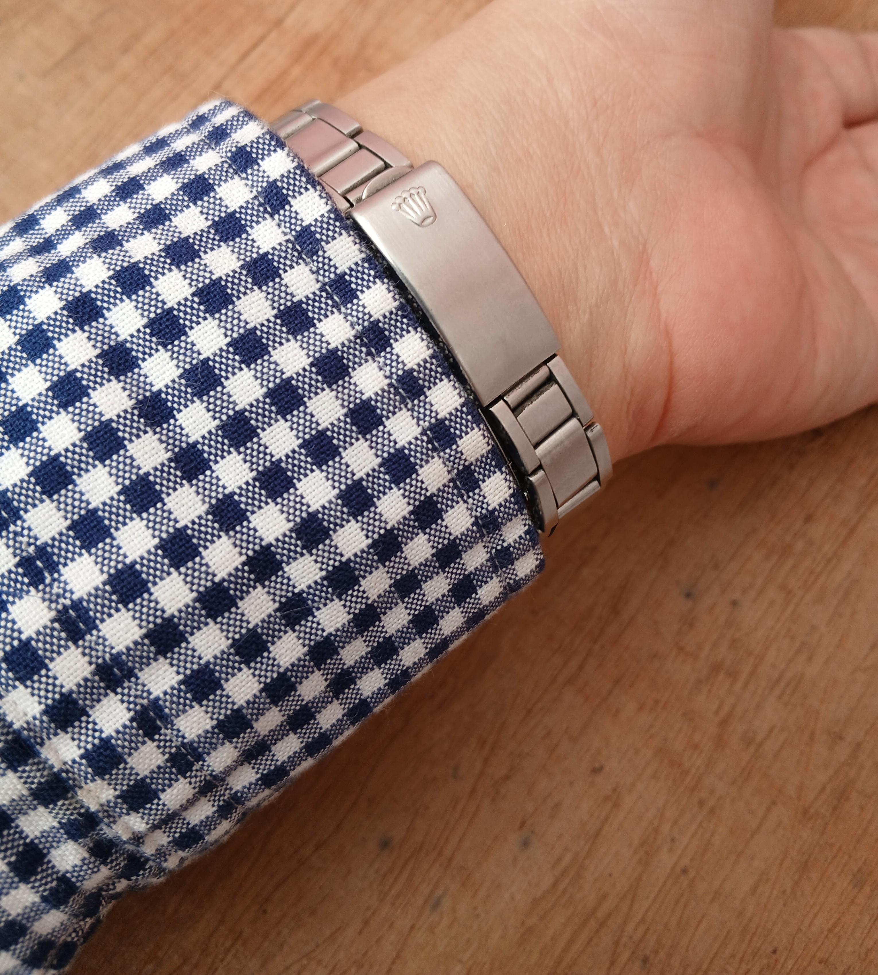 Rolex Oysterdate Precision 6694 Orologio in acciaio inossidabile con quadrante blu raro in vendita 1