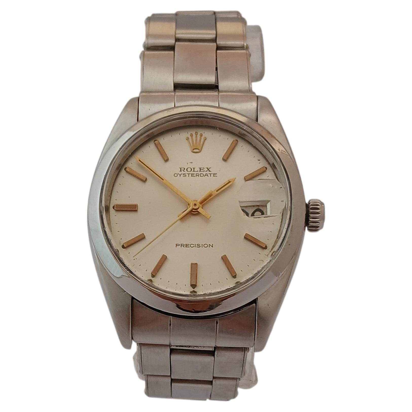 Rolex Oysterdate Precision 6694 W Rolex Nieten Oyster Elastic Armband ( 6635)