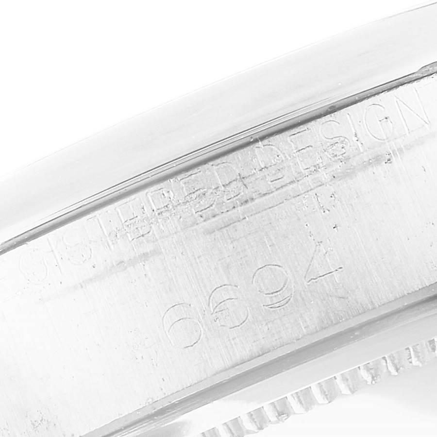 Men's Rolex OysterDate Precision Black Dial Steel Vintage Mens Watch 6694 For Sale
