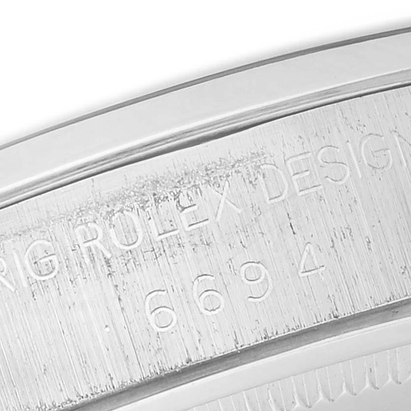 Men's Rolex OysterDate Precision Black Dial Steel Vintage Mens Watch 6694