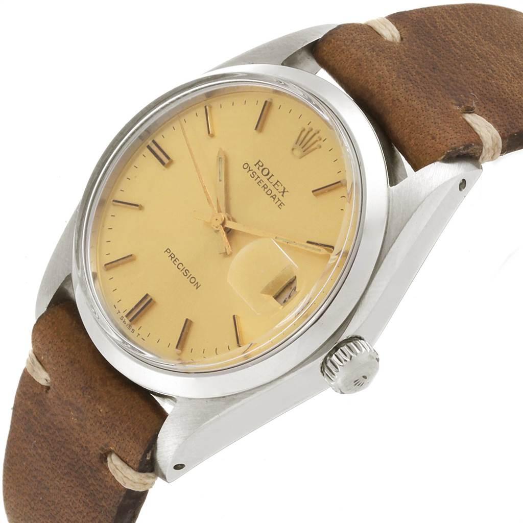 rolex oysterdate leather strap