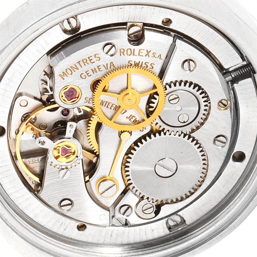 Rolex OysterDate Precision Brown Strap Steel Vintage Men's Watch 6694 5