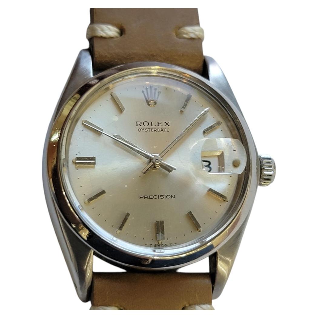 Rolex Oysterdate Precision Ref 6694 34mm 1960s Mens Vintage Manual Wind RA774B