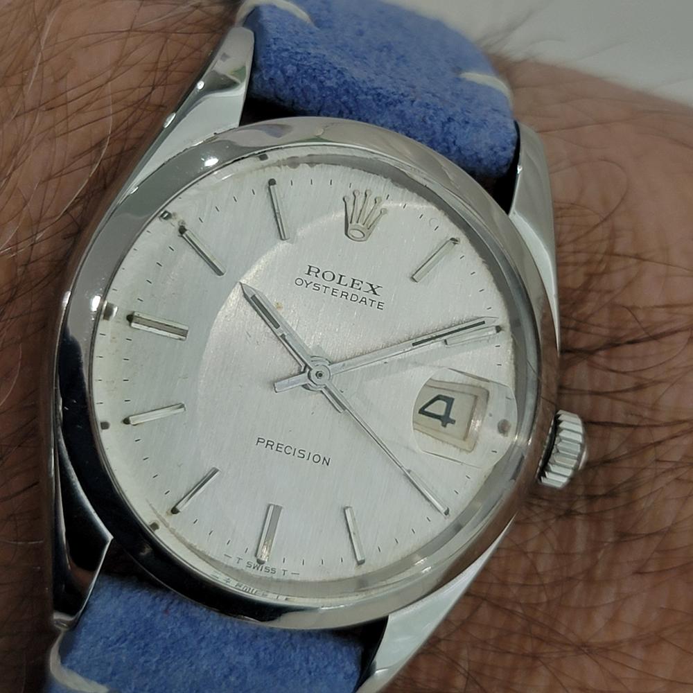 Rolex Oysterdate Precision Ref 6694 34mm Herren Handaufzug 1960s Vintage By RA544 im Angebot 10