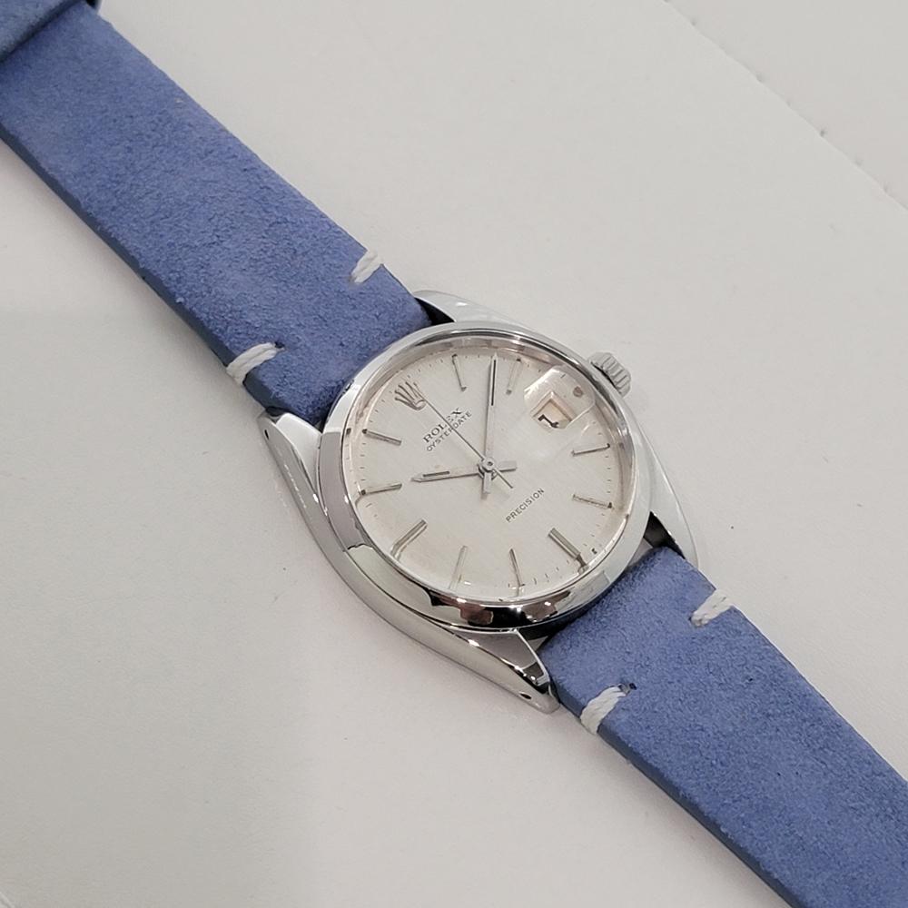 Rolex Oysterdate Precision Ref 6694 34mm Herren Handaufzug 1960s Vintage By RA544 im Angebot 4