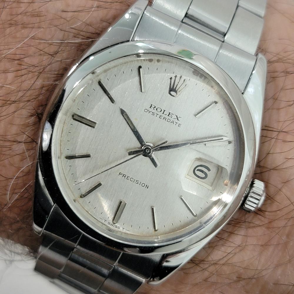 Rolex Oysterdate Precision Ref 6694 34mm Mens Manual Wind 1960s Vintage RA544S en venta 10