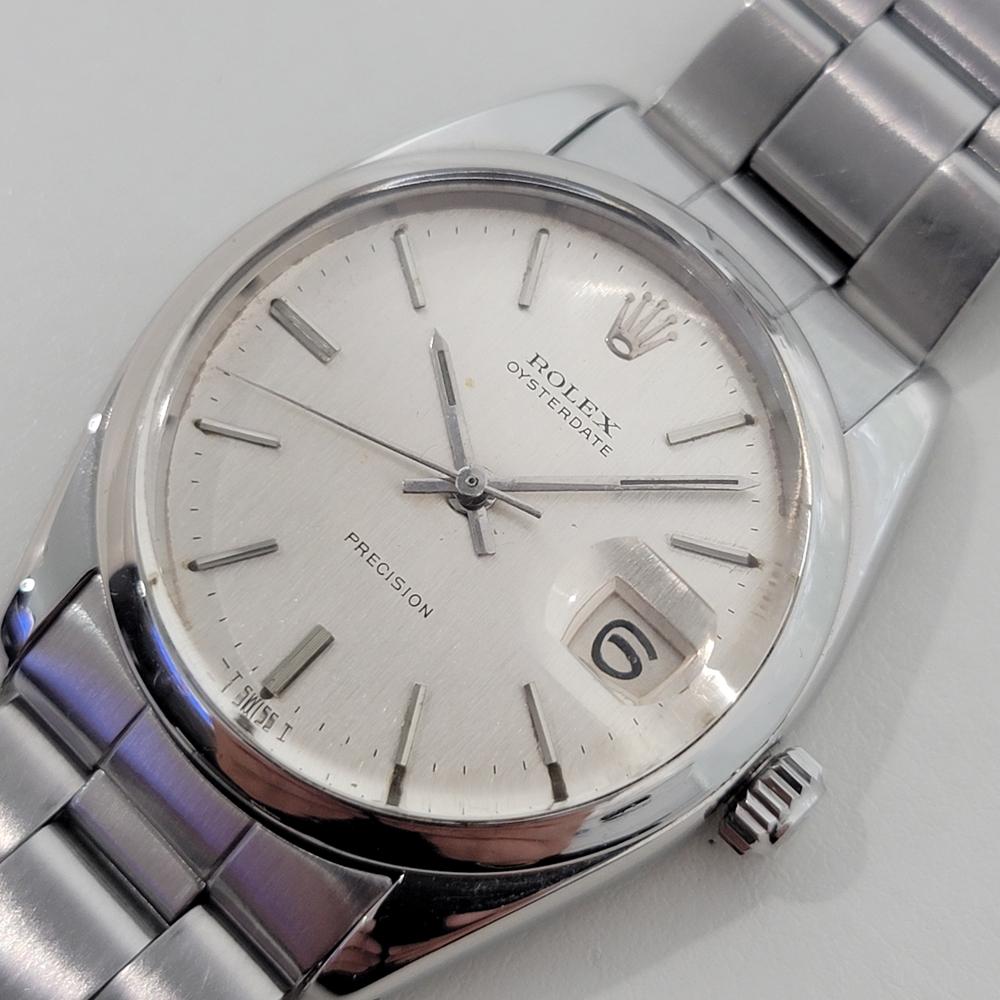 De los hombres Rolex Oysterdate Precision Ref 6694 34mm Mens Manual Wind 1960s Vintage RA544S en venta