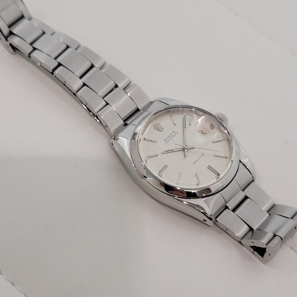 Rolex Oysterdate Precision Ref 6694 34mm Mens Manual Wind 1960s Vintage RA544S en venta 3