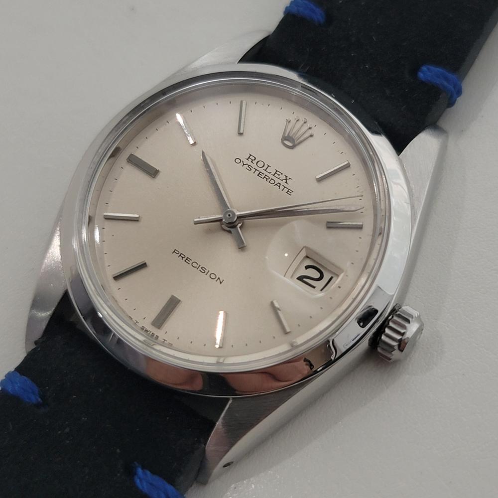 Men's Rolex Oysterdate Precision Ref 6694 34mm Mens Manual Wind 1960s Vintage RA562 For Sale