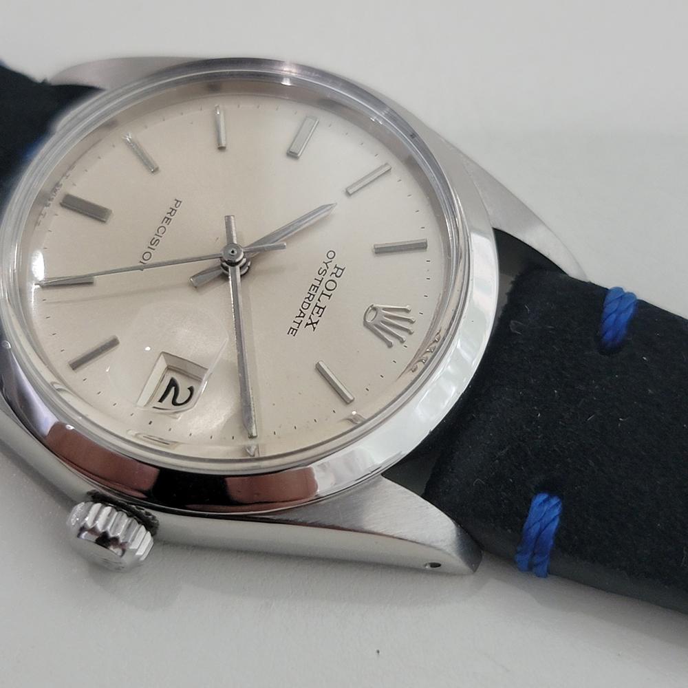 Rolex Oysterdate Precision Ref 6694 34mm Mens Manual Wind 1960s Vintage RA562 For Sale 2
